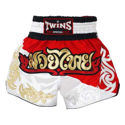 Шорты для тайского бокса Twins T-8 THAI BOXING SHORTS красно-белые в Экспедиция