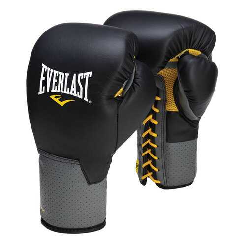 Боксерские перчатки тренировочные Everlast Pro Leather Laced черные 10 унций в Экспедиция