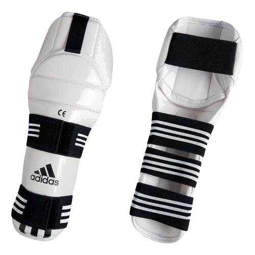 Защита голени и колена для тхэквондо Adidas WTF Shin & Knee Pad Protector белая S в Экспедиция