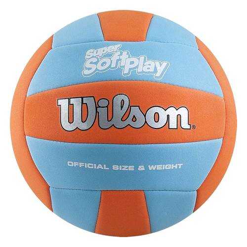 Мяч волейбольный Wilson Super Soft Play 2017, 5, оранжевый, любительский, машинная сшивка в Экспедиция