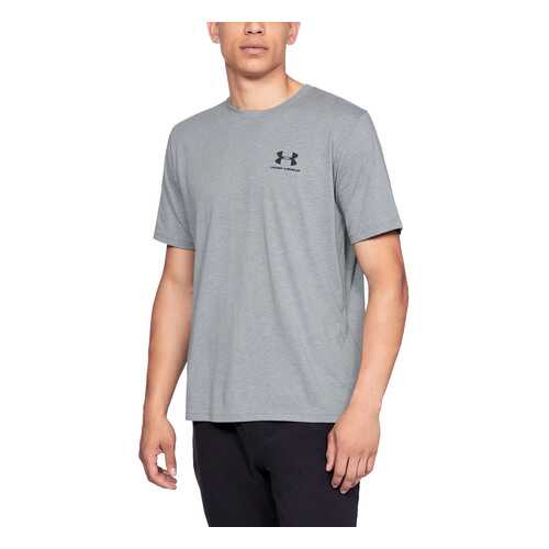 Футболка Under Armour Sportstyle Left Chest Logo SS, 036 серая, SM в Экспедиция