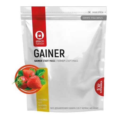 Atech Nutrition Гейнер aTech Nutrition Gainer Start Mass, 5000 г, вкус: клубника в Экспедиция