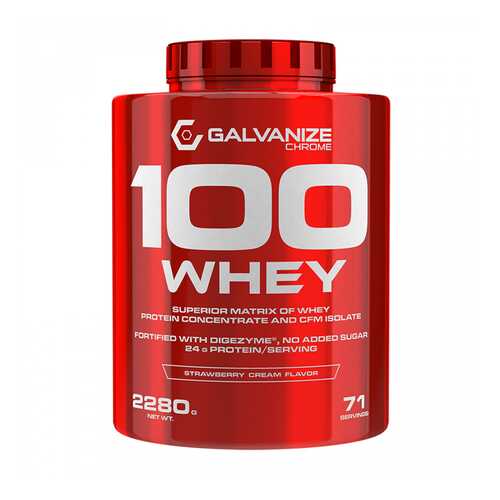 Протеин Сывороточный GALVANIZE 100 Whey Protein 2270 г вкус Белый шоколад с клубникой в Экспедиция