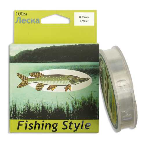 Леска монофильная Fishing Style RL2908 0,25 мм, 100 м, 4,94 кг в Экспедиция