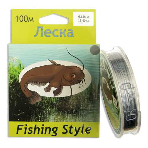 Леска плетеная Fishing Style RL2902 0,18 мм, 100 м, 15,4 кг серая в Экспедиция