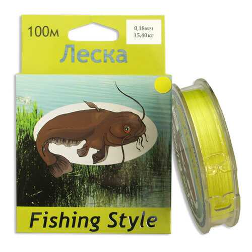 Леска плетеная Fishing Style RL2902 0,18 мм, 100 м, 15,4 кг желтая в Экспедиция