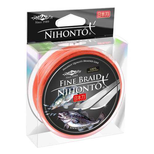Леска плетеная Mikado Nihonto Fine 0,35 мм, 150 м, 33,4 кг orange в Экспедиция
