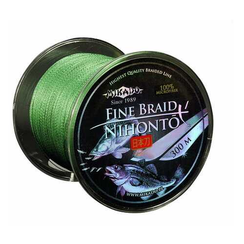 Шнур плетеный Mikado Nihonto Fine Braid Green 0,1 мм, 300 м, 7,7 кг в Экспедиция