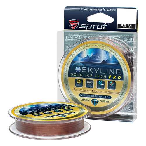 Леска монофильная Sprut Skyline IceTech Pro Gold 50 м, 0,105 мм, 2,15 кг в Экспедиция