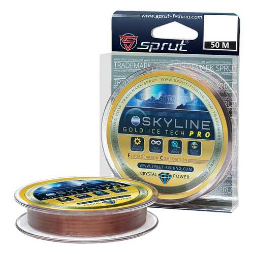 Леска монофильная Sprut Skyline IceTech Pro Gold 50 м, 0,145 мм, 4,25 кг в Экспедиция