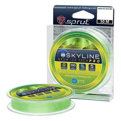 Леска монофильная Sprut Skyline IceTech Pro Neon 50 м, 0,305 мм, 8,55 кг в Экспедиция