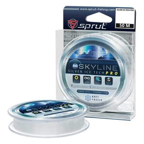 Леска монофильная Sprut Skyline IceTech Pro Silver 50 м, 0,235 мм, 6,80 кг в Экспедиция