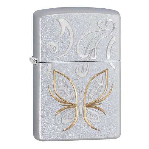 Зажигалка Zippo Golden Butterfly Satin Chrome в Экспедиция